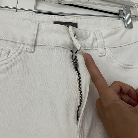 DL1961 Denim Mara Straight Mid Rise Instasculpt Ankle in white Milk, size 27 - Picture 7 of 15